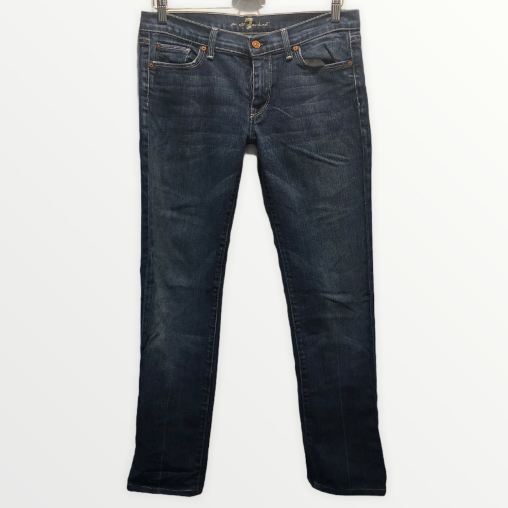 7 For All Mankind Straight Jeans Medium Wash 31